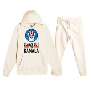 Claws Out For Kamala Premium Hooded Sweatsuit Set