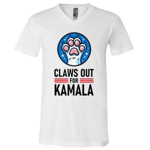 Claws Out For Kamala V-Neck T-Shirt