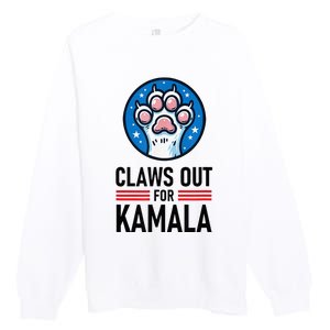 Claws Out For Kamala Premium Crewneck Sweatshirt