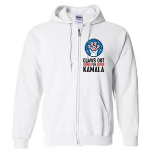 Claws Out For Kamala Full Zip Hoodie