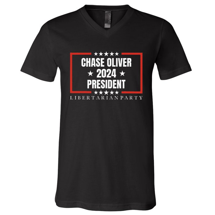 Chase Oliver For President Libertarian Party 2024 V-Neck T-Shirt