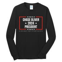 Chase Oliver For President Libertarian Party 2024 Tall Long Sleeve T-Shirt