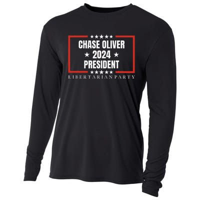 Chase Oliver For President Libertarian Party 2024 Cooling Performance Long Sleeve Crew