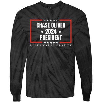 Chase Oliver For President Libertarian Party 2024 Tie-Dye Long Sleeve Shirt