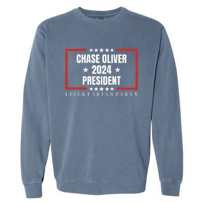 Chase Oliver For President Libertarian Party 2024 Garment-Dyed Sweatshirt