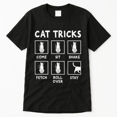 Cat Owner Funny Cat Tricks For Feline Kitten Lover Tall T-Shirt