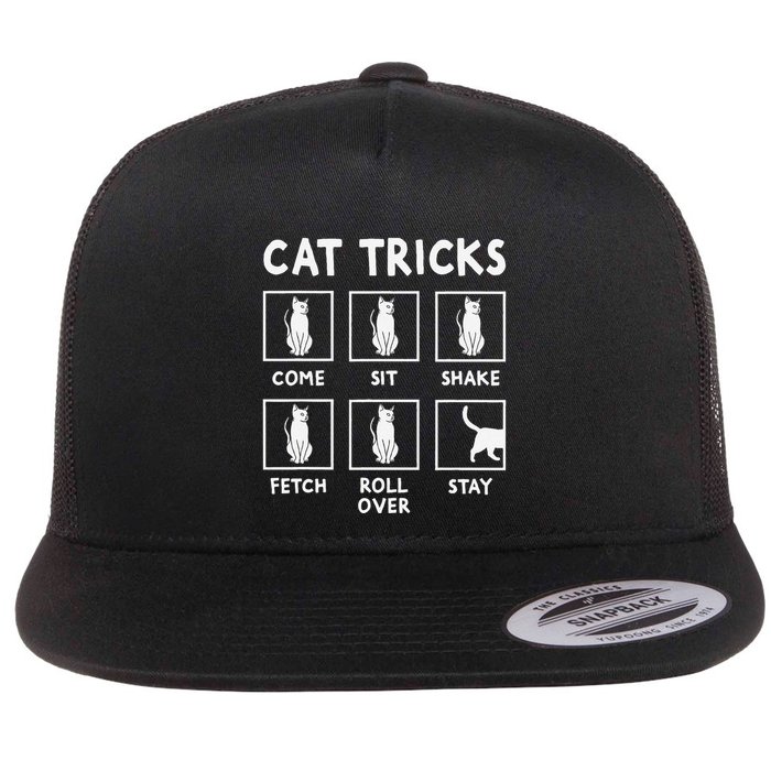 Cat Owner Funny Cat Tricks For Feline Kitten Lover Flatbill Hat