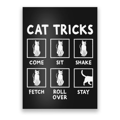 Cat Owner Funny Cat Tricks For Feline Kitten Lover Poster