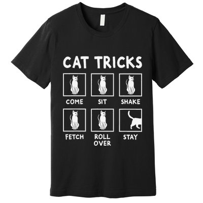 Cat Owner Funny Cat Tricks For Feline Kitten Lover Premium T-Shirt