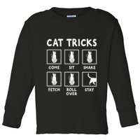 Cat Owner Funny Cat Tricks For Feline Kitten Lover Toddler Long Sleeve Shirt