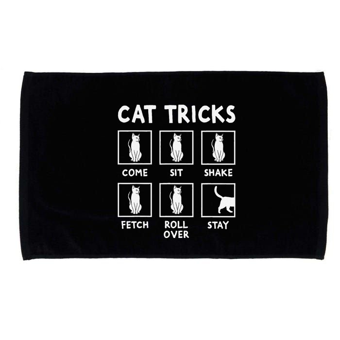 Cat Owner Funny Cat Tricks For Feline Kitten Lover Microfiber Hand Towel