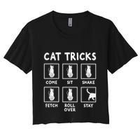 Cat Owner Funny Cat Tricks For Feline Kitten Lover Crop Top