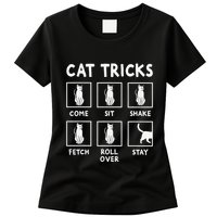 Cat Owner Funny Cat Tricks For Feline Kitten Lover Womens T-Shirt