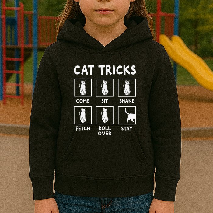 Cat Owner Funny Cat Tricks For Feline Kitten Lover Kids Hoodie