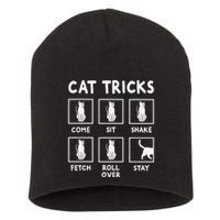 Cat Owner Funny Cat Tricks For Feline Kitten Lover Short Acrylic Beanie