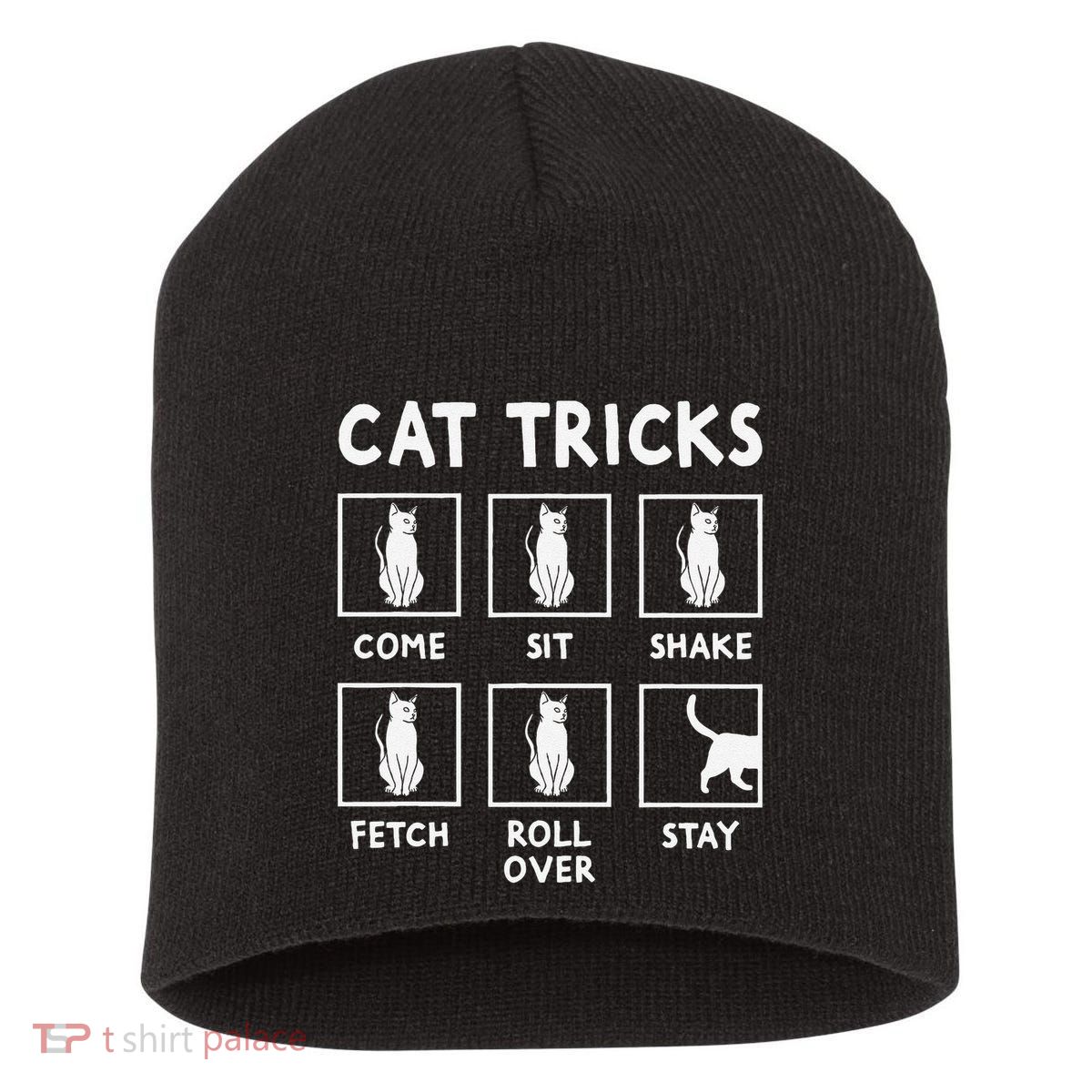 Cat Owner Funny Cat Tricks For Feline Kitten Lover Short Acrylic Beanie
