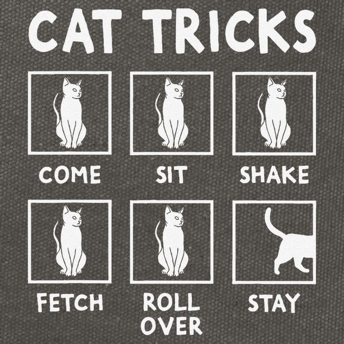 Cat Owner Funny Cat Tricks For Feline Kitten Lover Cotton Canvas Backpack