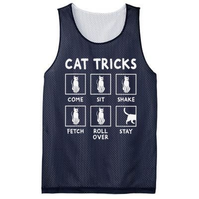 Cat Owner Funny Cat Tricks For Feline Kitten Lover Mesh Reversible Basketball Jersey Tank