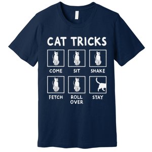 Cat Owner Funny Cat Tricks For Feline Kitten Lover Premium T-Shirt