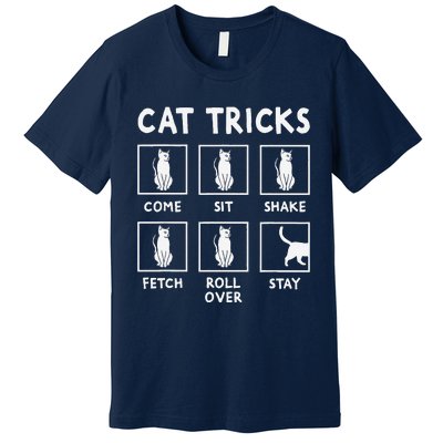 Cat Owner Funny Cat Tricks For Feline Kitten Lover Premium T-Shirt