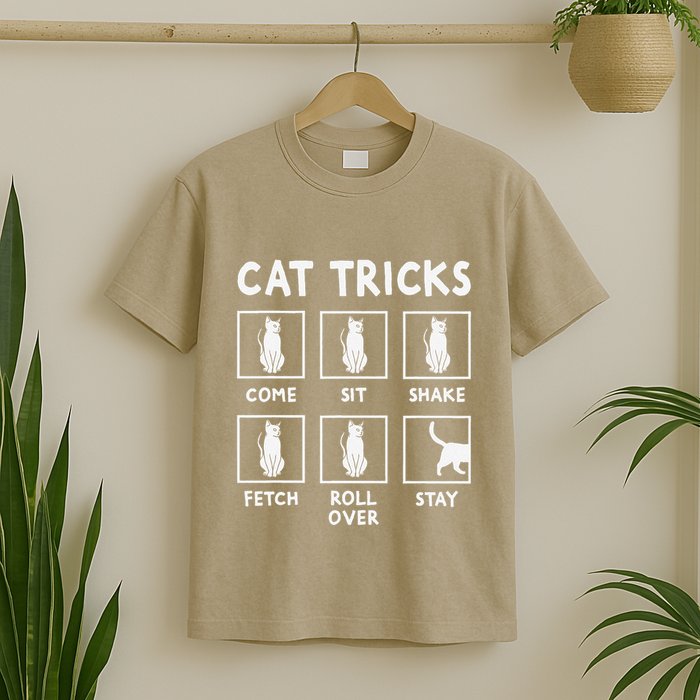 Cat Owner Funny Cat Tricks For Feline Kitten Lover T-Shirt