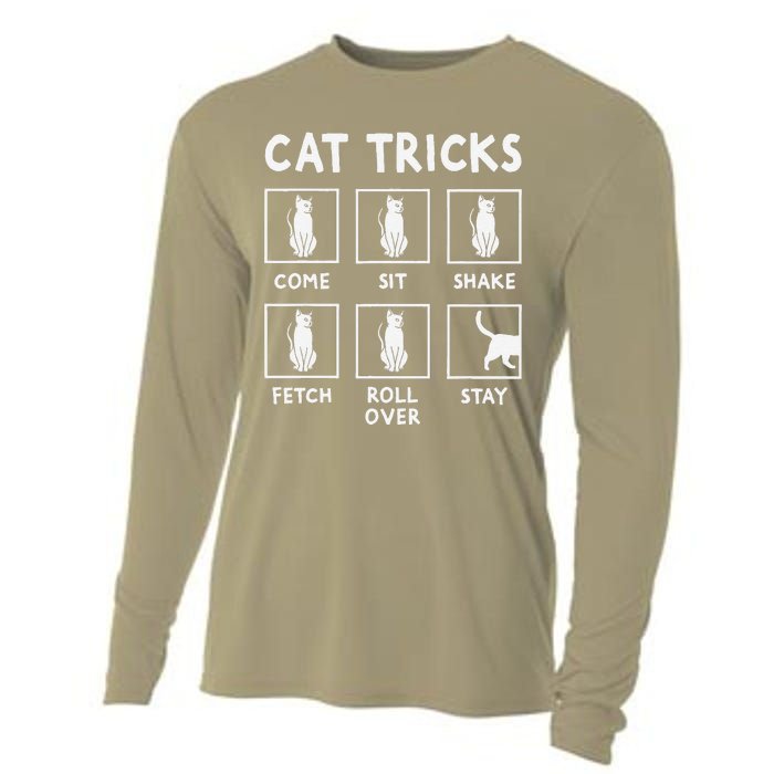 Cat Owner Funny Cat Tricks For Feline Kitten Lover Cooling Performance Long Sleeve Crew