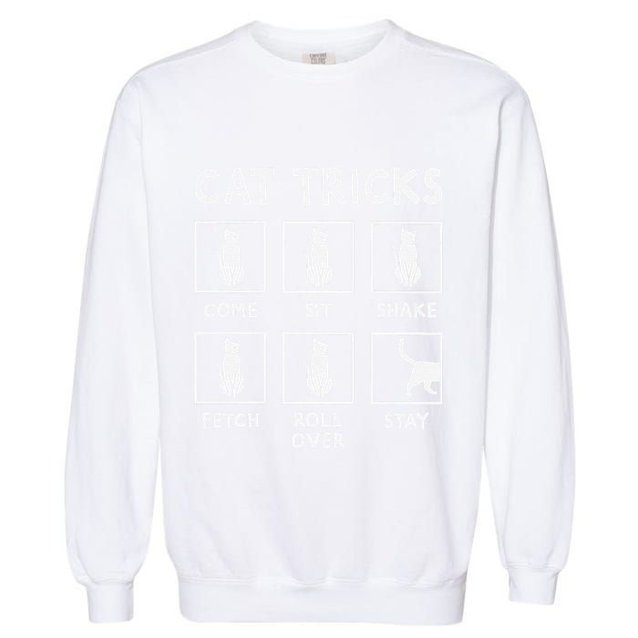 Cat Owner Funny Cat Tricks For Feline Kitten Lover Garment-Dyed Sweatshirt
