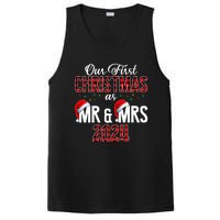 Cute Our First Christmas As Mr & Mrs 2024 Couples Pajamas Long Sleeve PosiCharge Competitor Tank