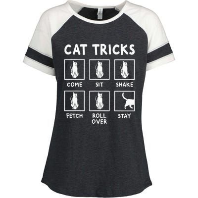 Cat Owner Funny Cat Tricks For Feline Kitten Lover Enza Ladies Jersey Colorblock Tee