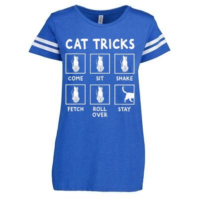 Cat Owner Funny Cat Tricks For Feline Kitten Lover Enza Ladies Jersey Football T-Shirt