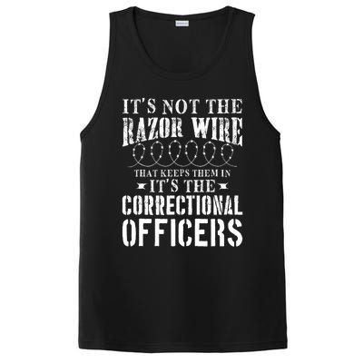 Corrections Officer Funny ItS Not The Razor Wire PosiCharge Competitor Tank