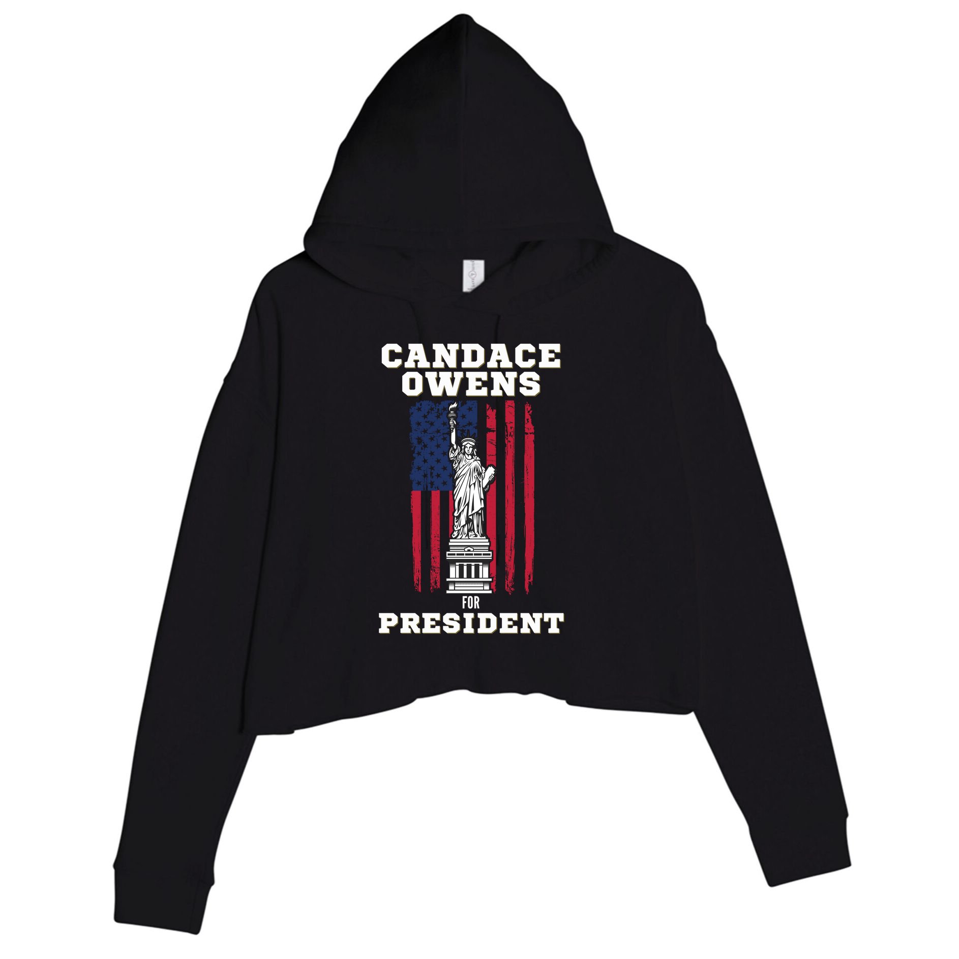 Candace Owens for President 2028 Crop Fleece Hoodie