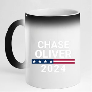 Chase Oliver For President Chase Oliver 2024 11oz Black Color Changing Mug