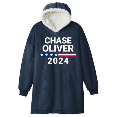 Chase Oliver For President Chase Oliver 2024 Hooded Wearable Blanket