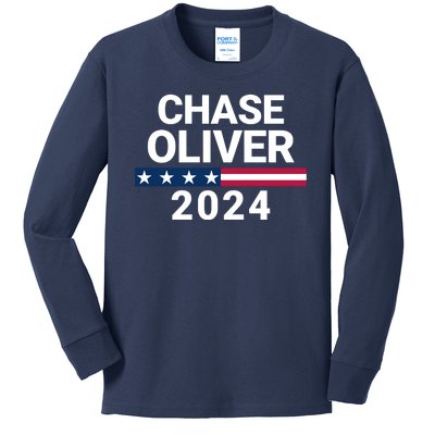 Chase Oliver For President Chase Oliver 2024 Kids Long Sleeve Shirt