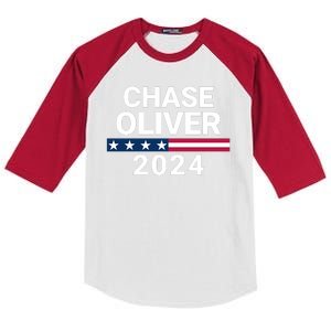 Chase Oliver For President Chase Oliver 2024 Kids Colorblock Raglan Jersey