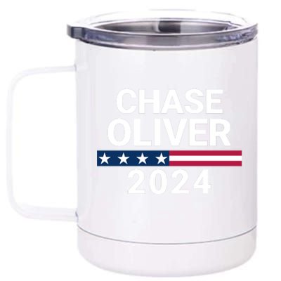 Chase Oliver For President Chase Oliver 2024 12 oz Stainless Steel Tumbler Cup