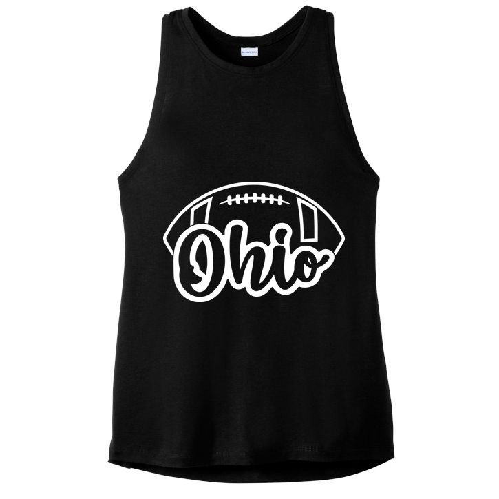 Cool Ohio Football Ladies PosiCharge Tri-Blend Wicking Tank