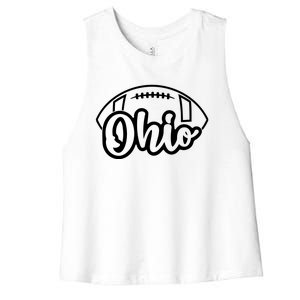 Cool Ohio Football Women's Racerback Cropped Tank