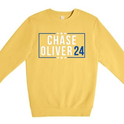 Chase Oliver For President Chase Oliver 2024 Libertarian Vote For Chase Oliver Premium Crewneck Sweatshirt