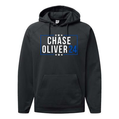 Chase Oliver For President Chase Oliver 2024 Libertarian Vote For Chase Oliver Performance Fleece Hoodie