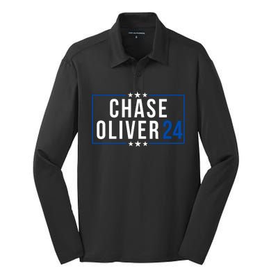 Chase Oliver For President Chase Oliver 2024 Libertarian Vote For Chase Oliver Silk Touch Performance Long Sleeve Polo