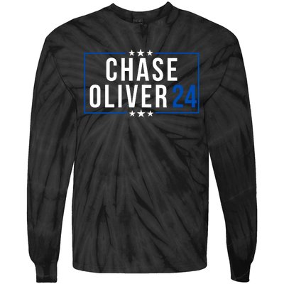 Chase Oliver For President Chase Oliver 2024 Libertarian Vote For Chase Oliver Tie-Dye Long Sleeve Shirt