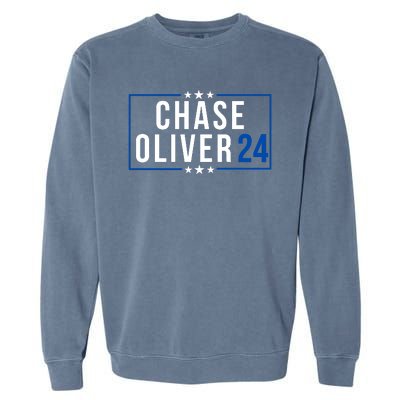 Chase Oliver For President Chase Oliver 2024 Libertarian Vote For Chase Oliver Garment-Dyed Sweatshirt