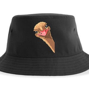 cutes Ostrich face ostrich costume Sustainable Bucket Hat