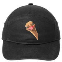 cutes Ostrich face ostrich costume 7-Panel Snapback Hat