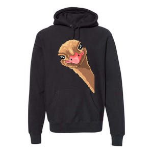 cutes Ostrich face ostrich costume Premium Hoodie