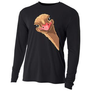 cutes Ostrich face ostrich costume Cooling Performance Long Sleeve Crew