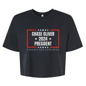 Chase Oliver For President Libertarian Party 2024 Bella+Canvas Jersey Crop Tee