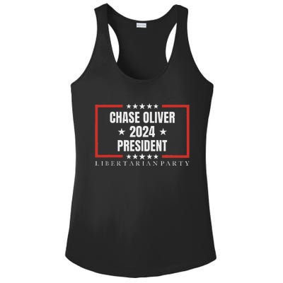 Chase Oliver For President Libertarian Party 2024 Ladies PosiCharge Competitor Racerback Tank